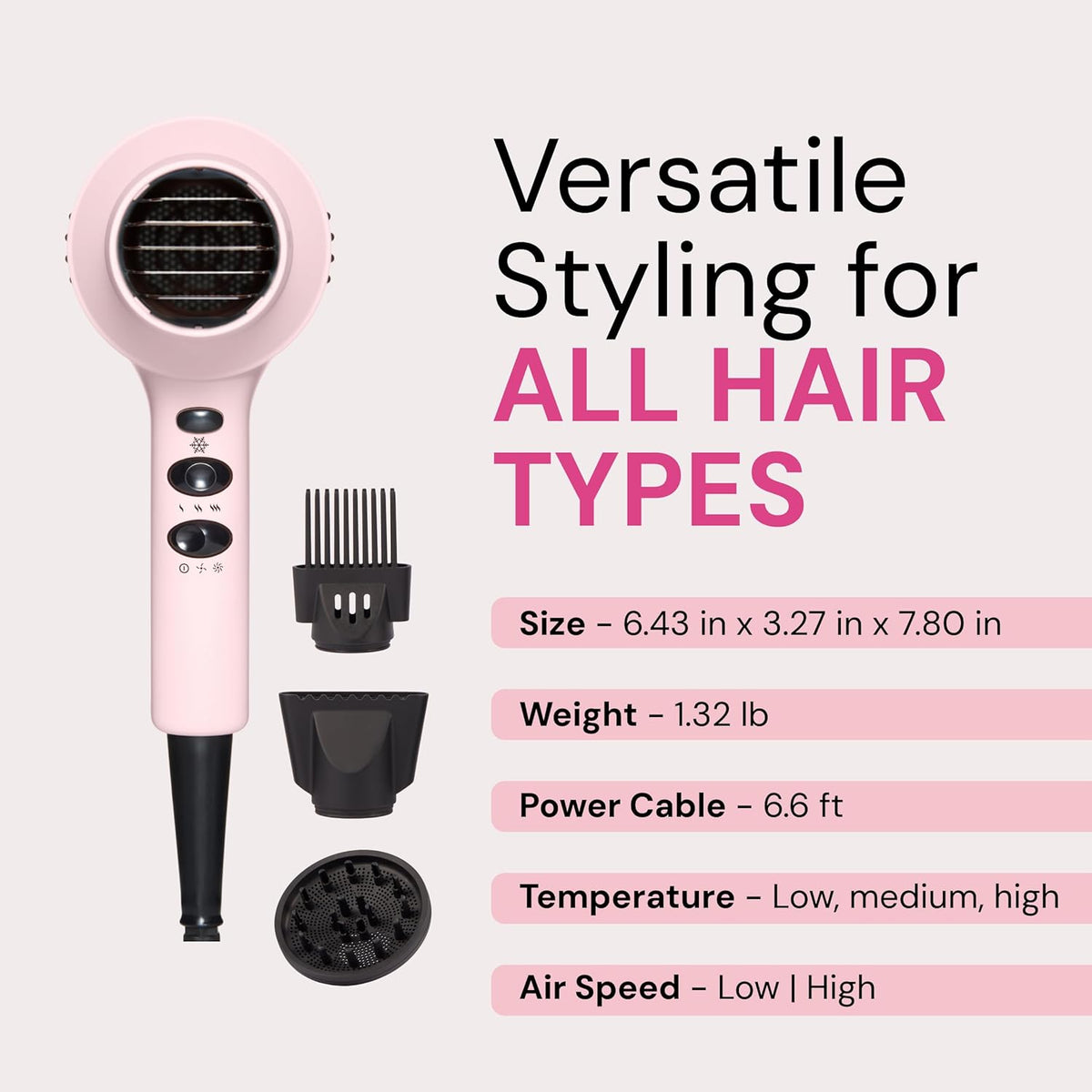 L'ANGE HAIR PowerStyle Secador de Cabello Iónico Turbo | 1875W...