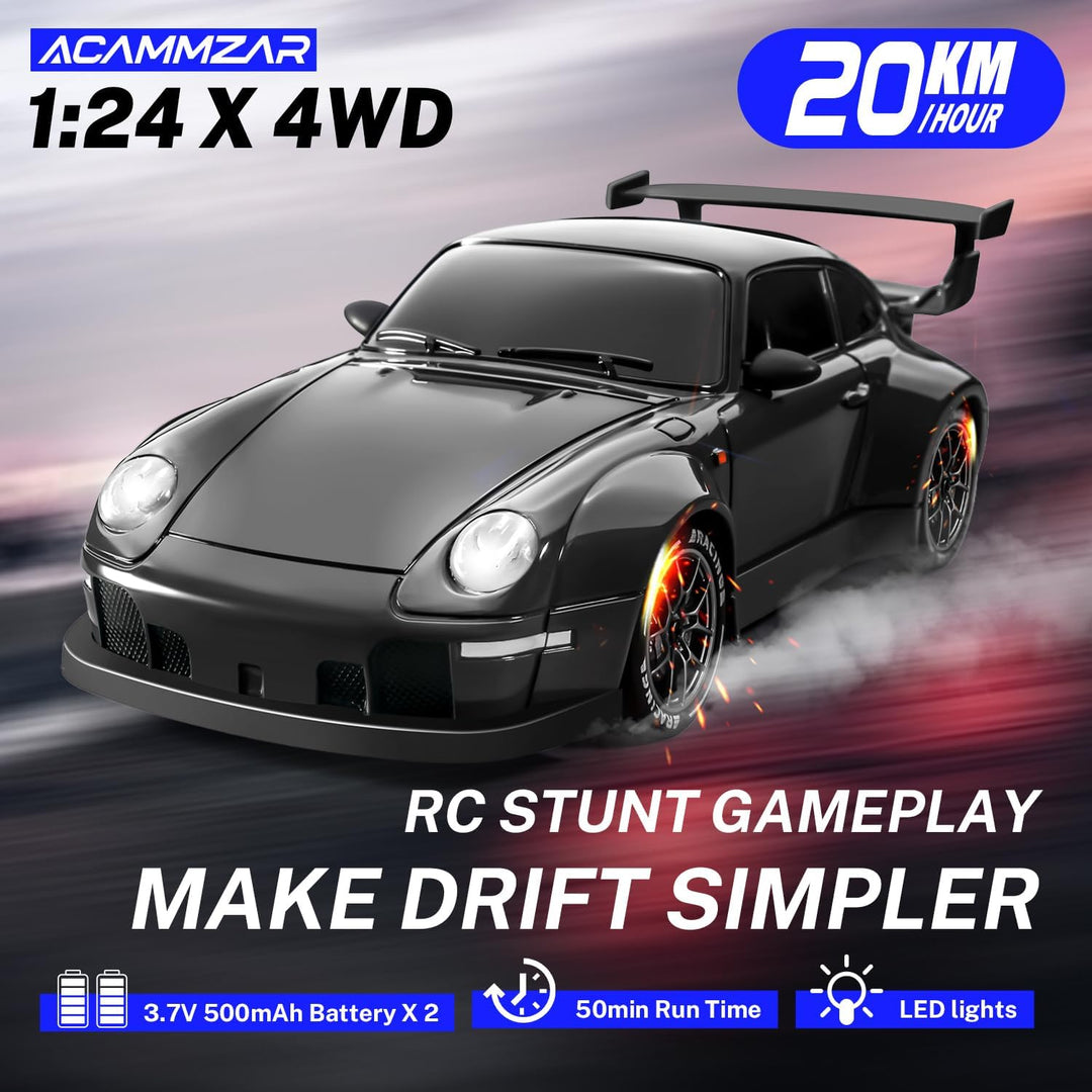 ACAMMZAR Auto de deriva a control remoto 1:24 para niños, 20 KM\/H...