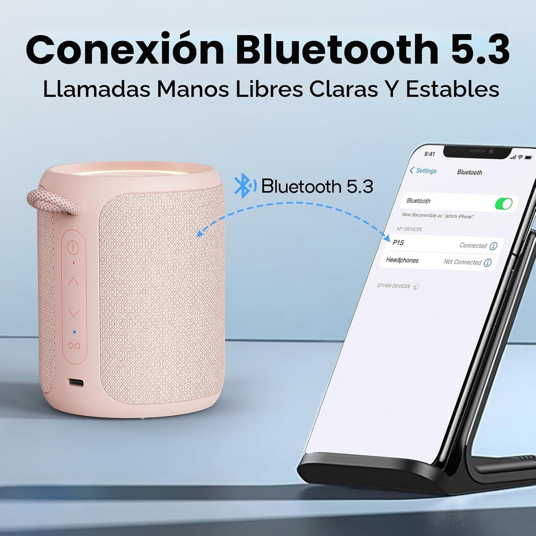 Altavoz Bluetooth inalámbrico, IP67 impermeable y a prueba de polvo...