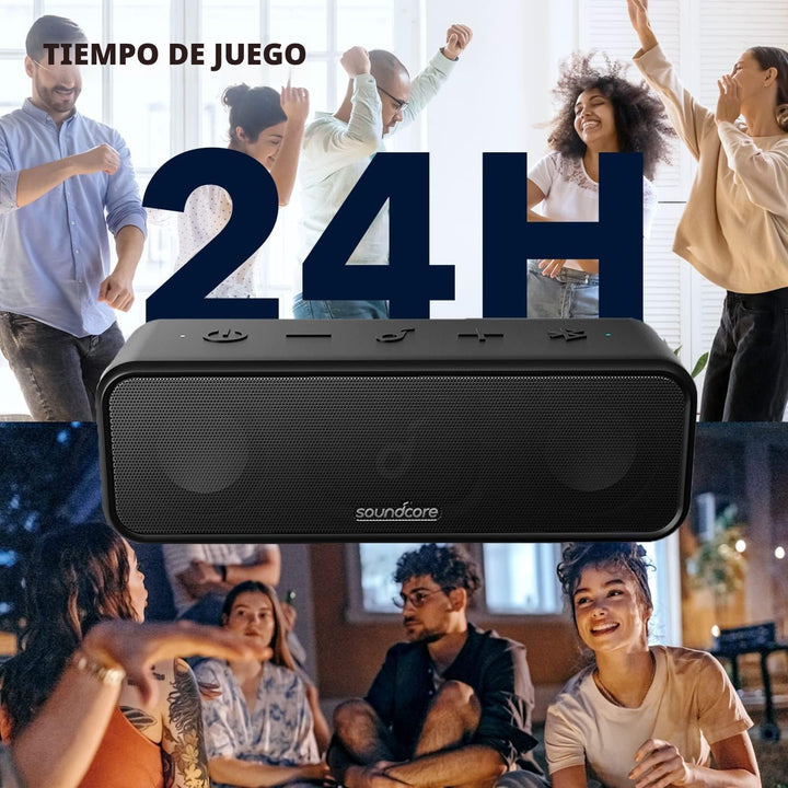 Soundcore 3 de Anker Soundcore, altavoz Bluetooth con sonido estére...