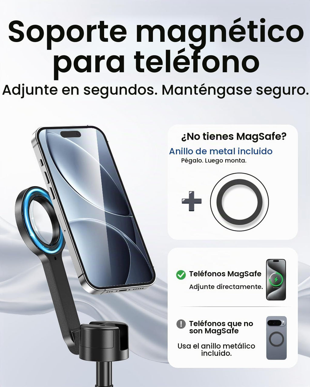 UBeesize Trípode de teléfono MagSafe Selfie Stick de 70 "de apertura