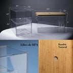 Organizadores para debajo del fregadero 3 en 1, almacenamiento de acrílico apilable para baño, dispensador de bolsas de basura y soporte para cápsulas de lavavajillas para cocina y organización
