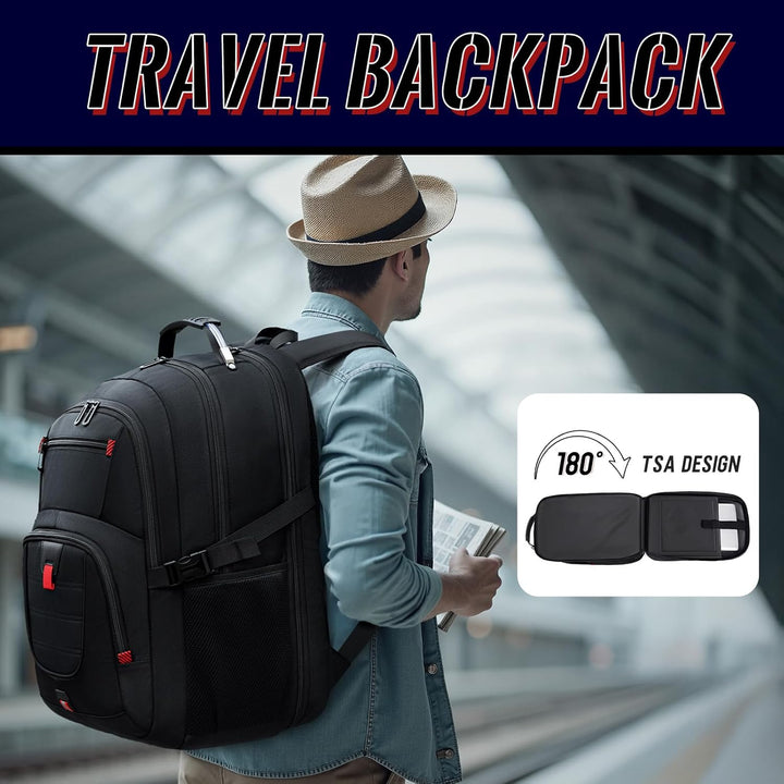 JARWAM Mochila grande de viaje para laptop para hombres, mochilas d...