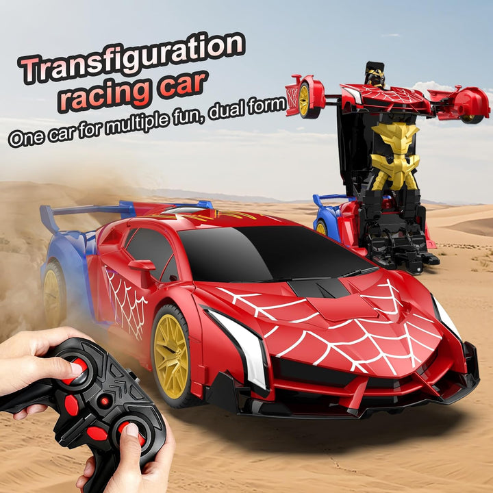 Blackma Transform Rc Cars para niños 4-7 8-12, 2.4Ghz 1:18 escala 1...