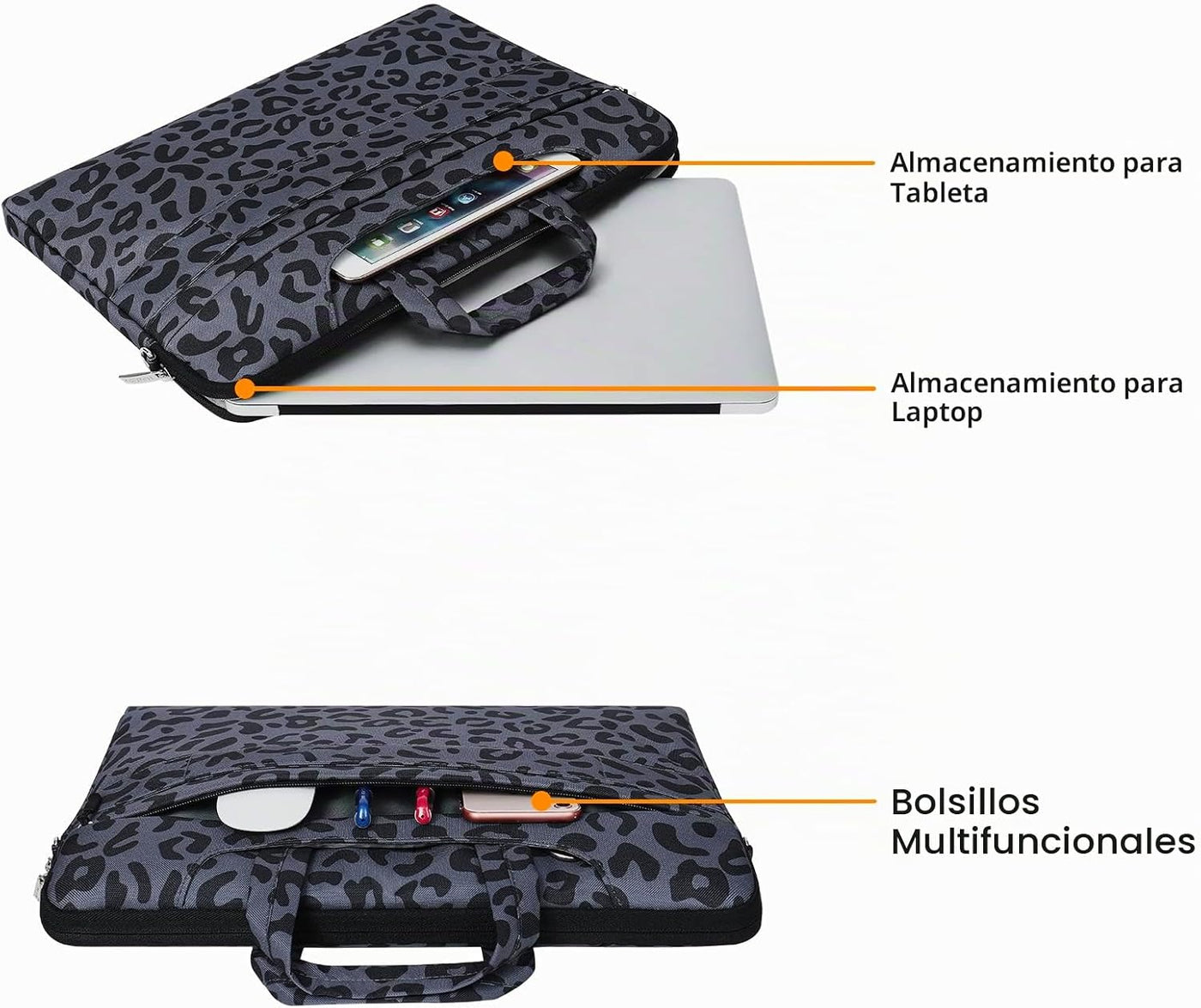 MOSISO Bolsa de hombro para laptop, bolsas de computadora de 15.6 p...