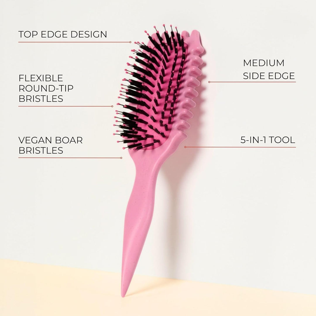Bounce Curl Define EdgeLift Brush, herramienta 5 en 1 para rizos, o...