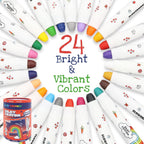 Lebze - Crayones lavables jumbo, 24 colores no tóxicos, regalo para niños