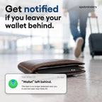 SPOTMINDERS - Tarjeta de seguimiento de billetera con certificación MFi de Apple para viajes, funciona con Apple Find My, IP68 impermeable, recargable, tarjeta de seguimiento para cartera, equipaje