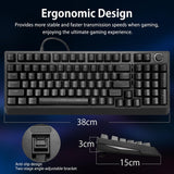 HUO JI Teclado mecánico para juegos con cable, 17 modos retroilumin...