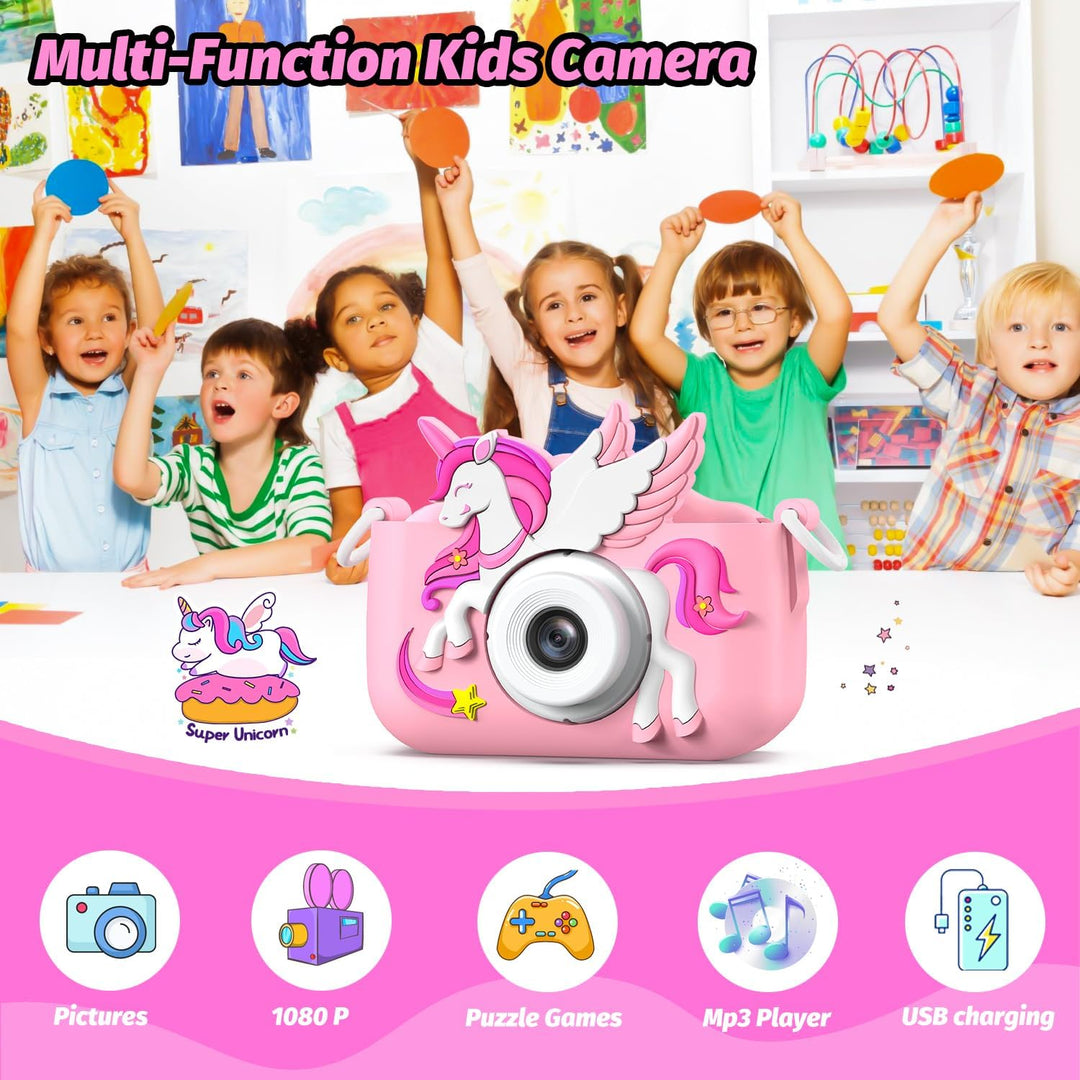 Cámara mejorada para niños y niñas, cámara digital para selfie con...