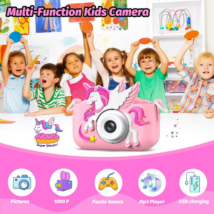 Cámara mejorada para niños y niñas, cámara digital para selfie con...