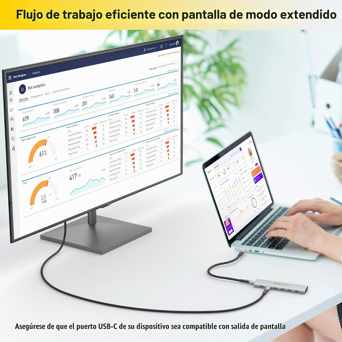 EZQuest, X40030, hub USB, adaptador 5V/1.5A