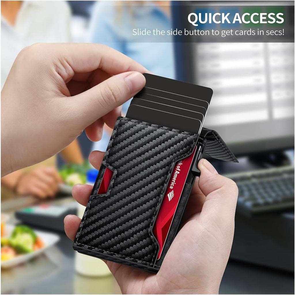 GHUKY Cartera minimalista para hombre, cartera delgada con bloqueo RFID