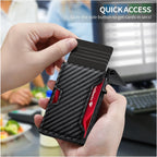 GHUKY Cartera minimalista para hombre, cartera delgada con bloqueo RFID