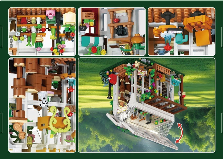 HOGOKIDS Juego de construcción de casa de flores con luz