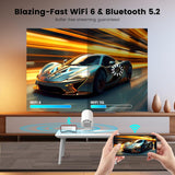 【Enfoque Eléctrico】Mini Proyector, Proyector 4K Soporte 1080P, Proy...