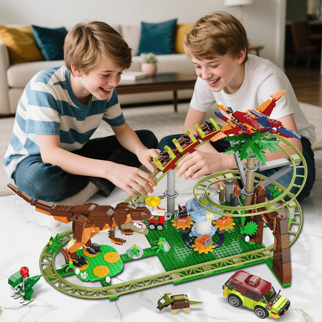 HOGOKIDS Juego de construcción de montaña rusa de