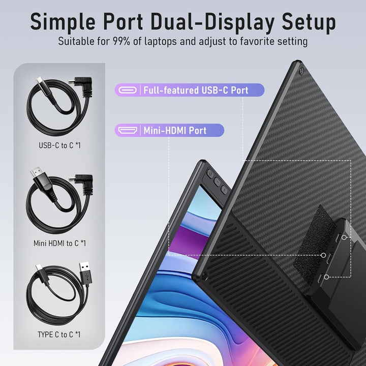 Macsecor Extensor de pantalla para laptop, monitor portátil dual ul...