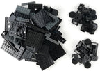 MOC City Creative Building Set – Ruedas de base de tren, camión de plataforma baja y vías de ferrocarril Kit de bricolaje (compatible con piezas técnicas 92339, 92088, 4025) (1PCS camión de