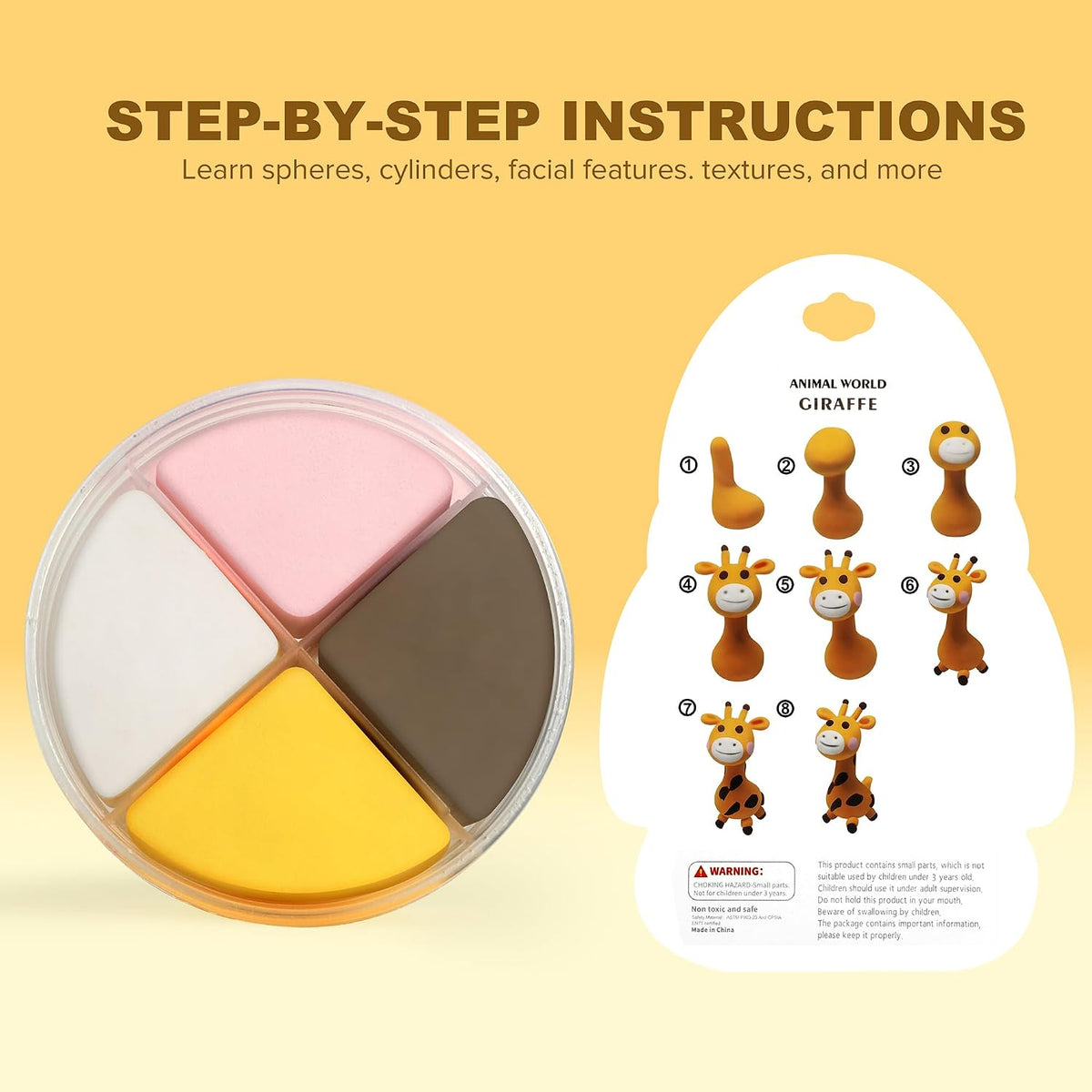 Air Dry Clay Kit - Animal Theme, Modeling Clay para Kids