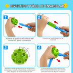 SpringFlower - Kit de construcción de fortalezas para niños, juguetes de construcción STEM, regalo educativo para niños de 3 a 12 años, juego creativo para interiores y exteriores, 140 piezas, verde