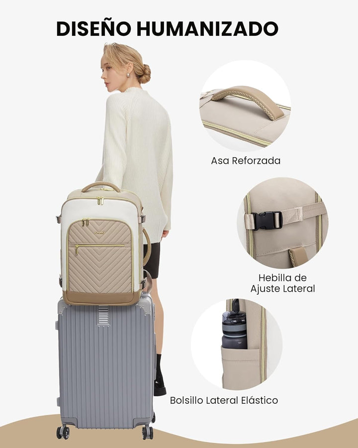 LOVEVOOK Mochila de viaje grande, mochila de mano para aviones, Moc...