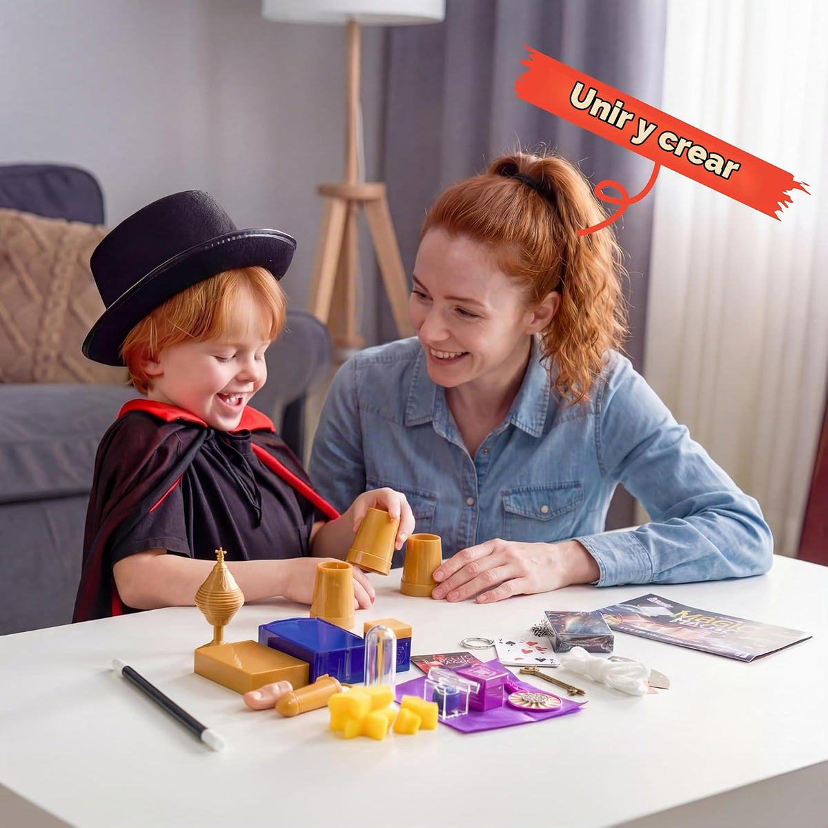 JOVA Klever Kits 180+ Magic Set - My First Magic Trick Kit- Increíble juguete de mago con lecciones de video paso a paso, para niños mayores de 6 años, trucos fáciles de varita y tarjetas de ilusión