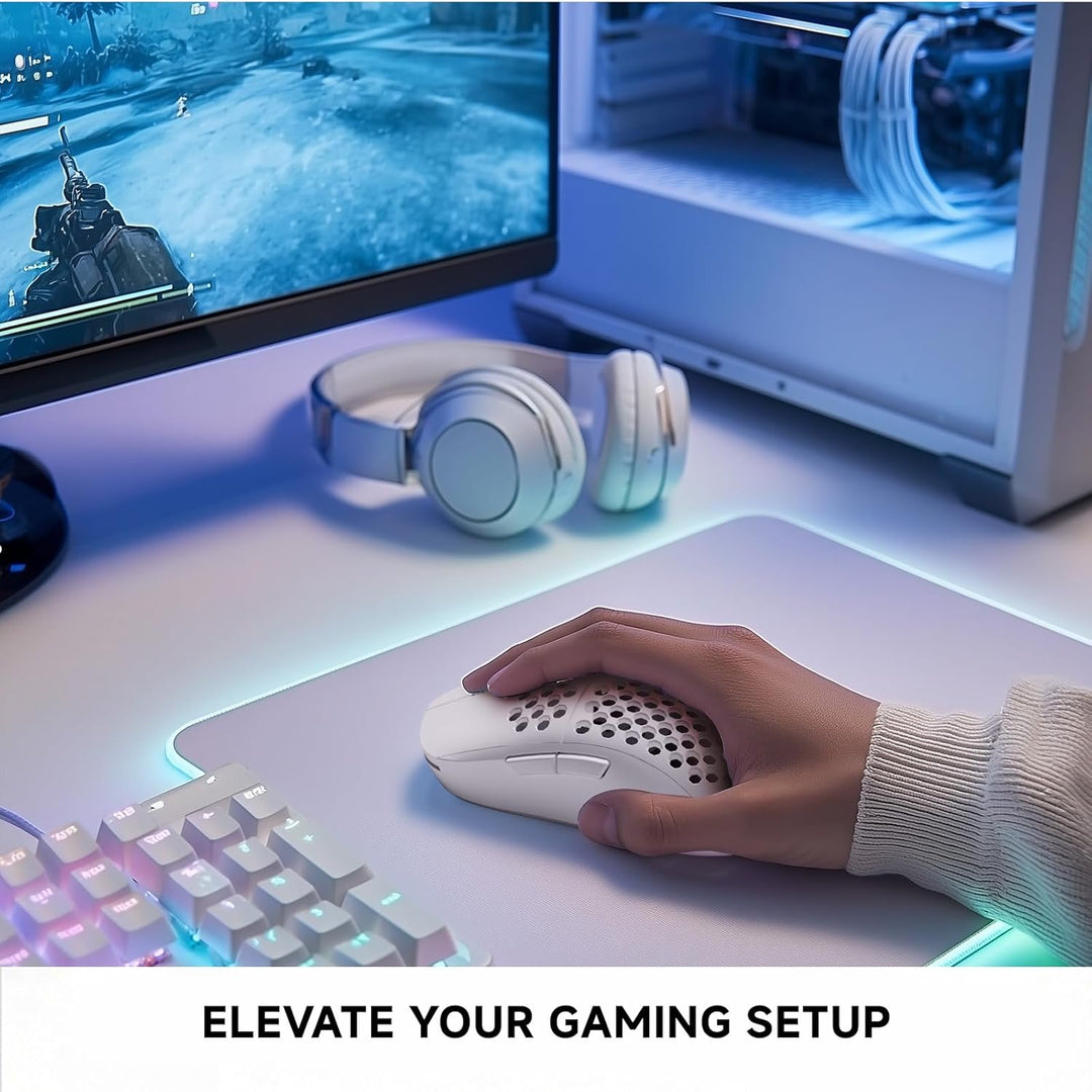 TMKB - Mouse inalámbrico para juegos, sensor óptico de 24000 DPI, b...