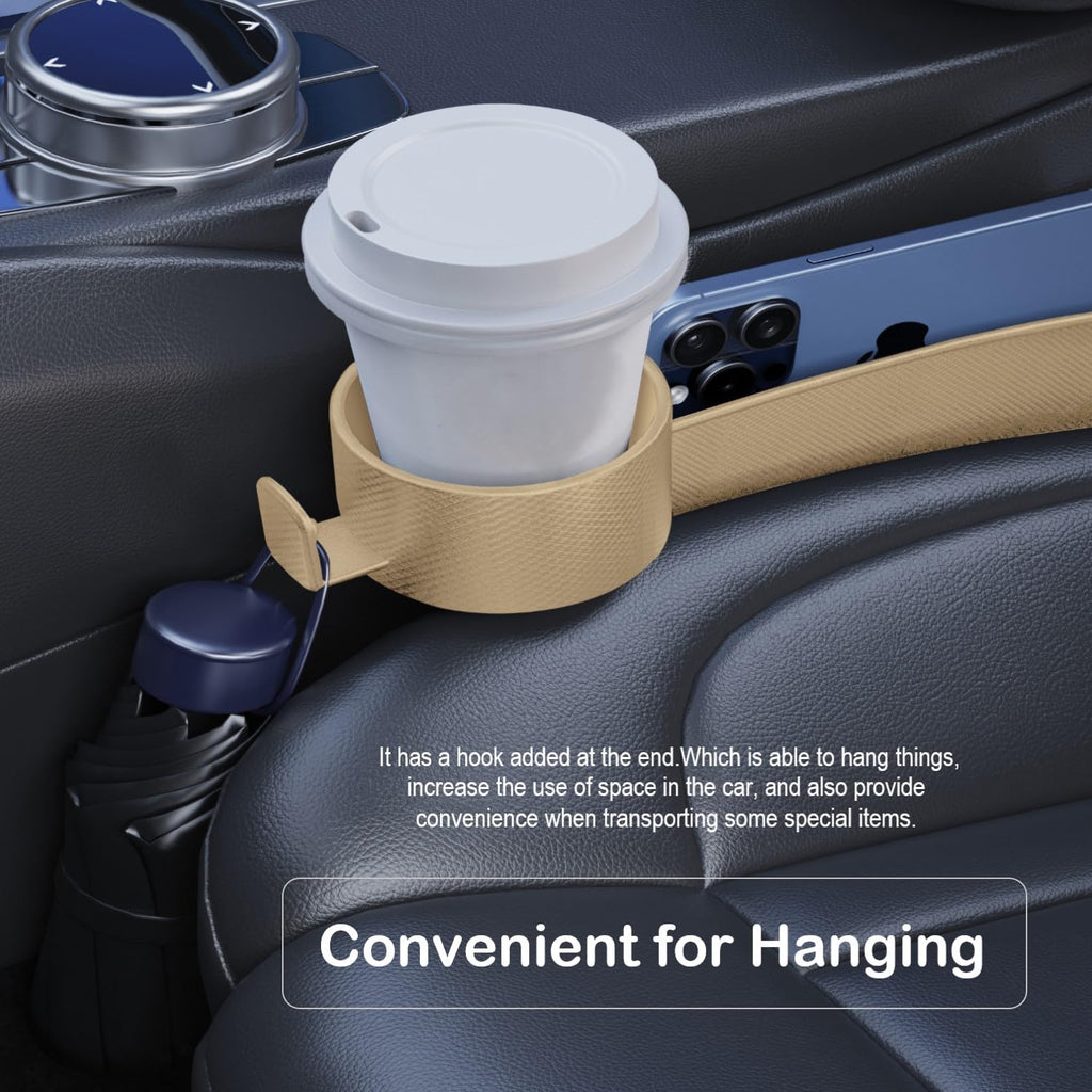 Tapón para hueco de asiento de coche con ranura de almacenamiento, organizador rellenador de huecos de auto con portavasos, tira universal rellenadora de hueco lateral de asiento de coche, paquete de