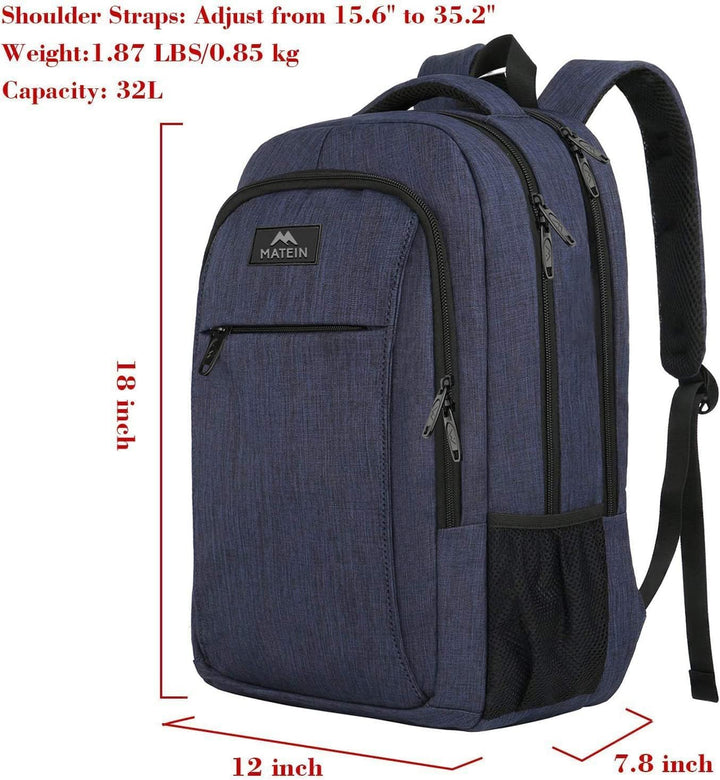MATEIN - Mochila de viaje para laptop, delgada, con compartimento p...