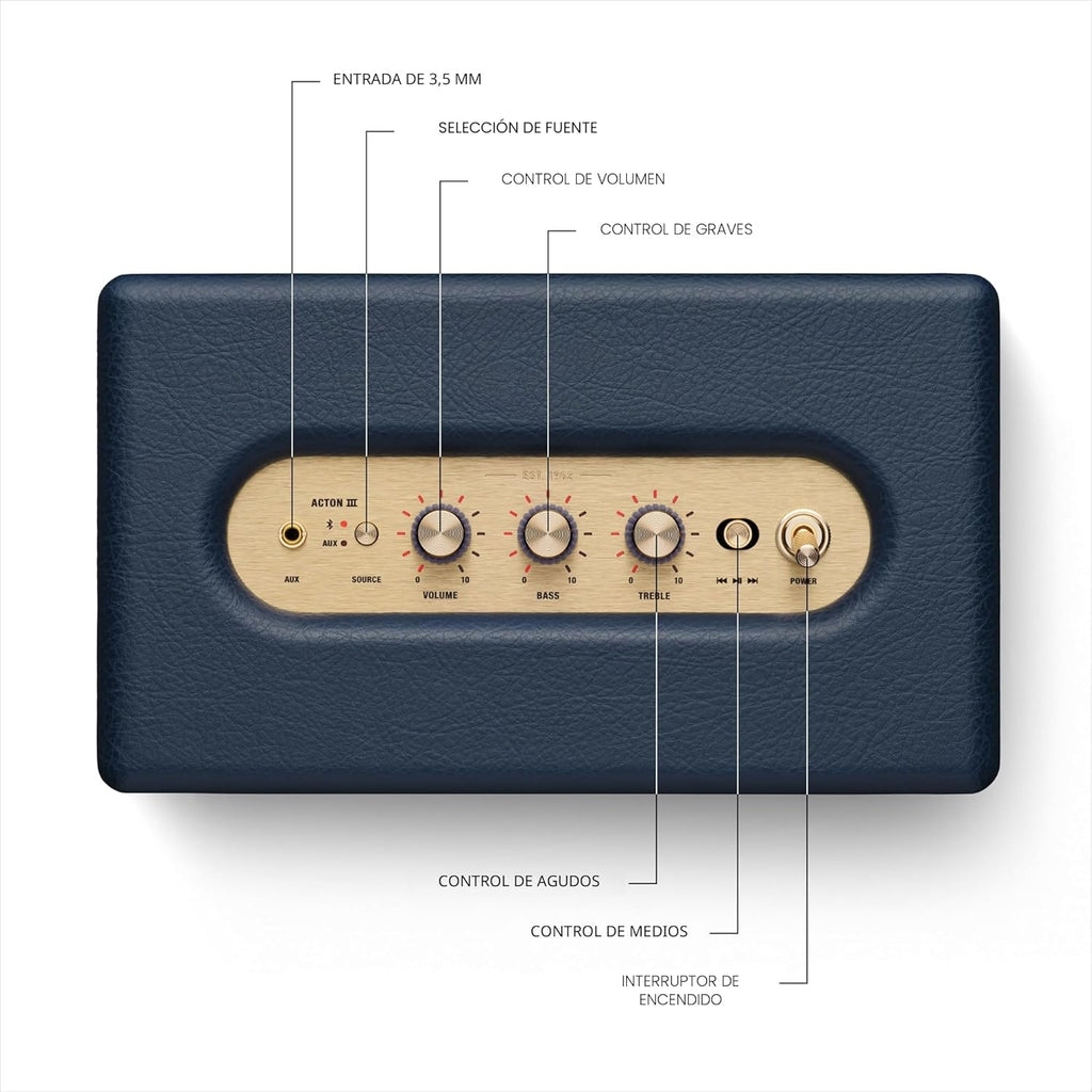 Altavoz Marshall Acton III Bluetooth para el hogar - Sonido estéreo