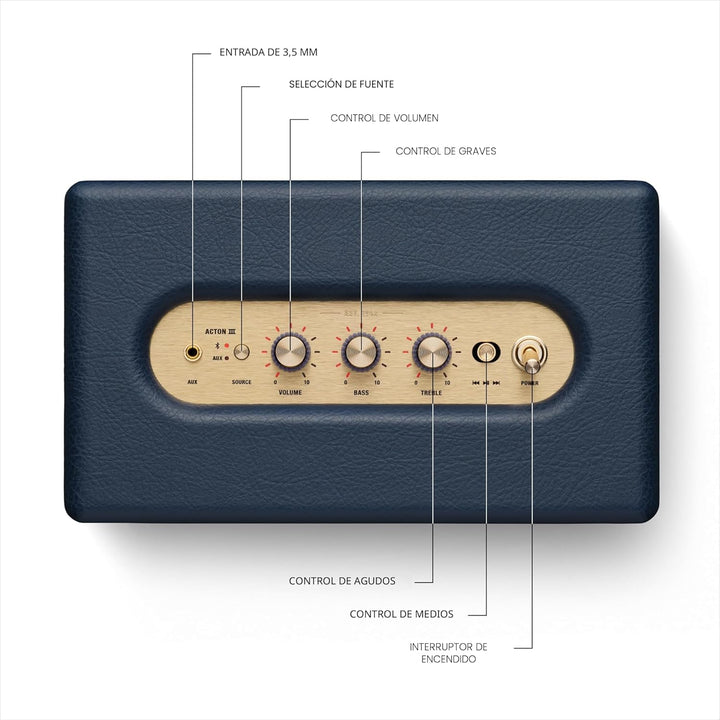 Altavoz Marshall Acton III Bluetooth para el hogar - Sonido estéreo...