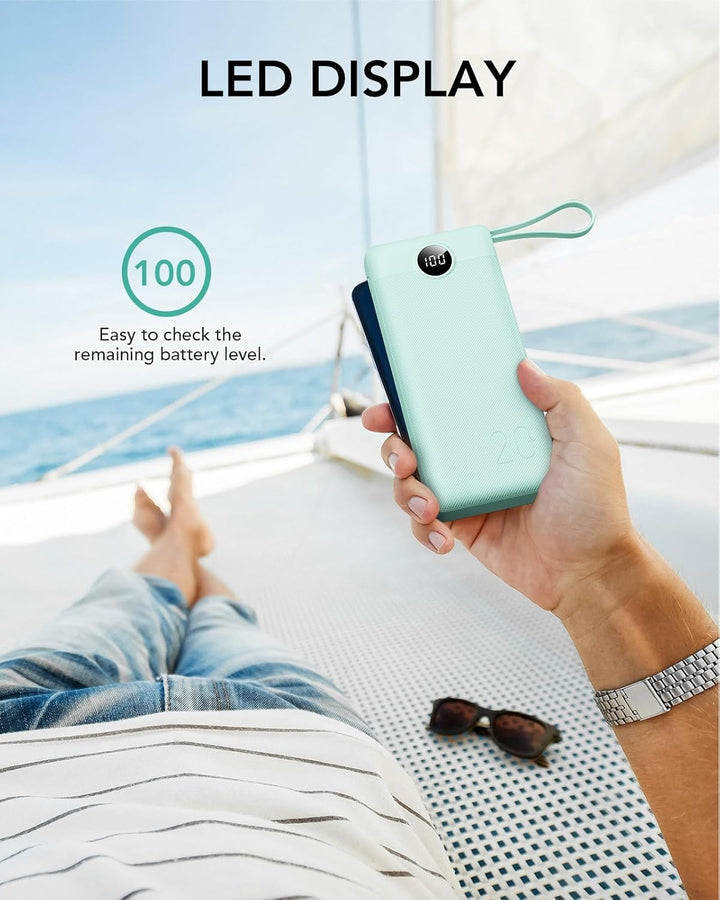 VRURC Cargador portátil de 20000mAh, Batería externa de carga rápid...