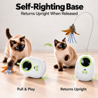 Fuufome Juguetes interactivos para gatos de interior: juguete automático