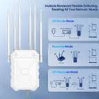 Extensor WiFi AX3000 Amplificador de señal WiFi 6 Extensor para exteriores, punto de acceso Gigabit inalámbrico al aire libre, IP65 resistente a la intemperie, con PoE, para Starlink, cámara, garaje
