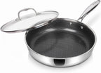 imarku 12-Pulgadas Sartén Antiadherente con Tapa, Recubrimiento Cerámico