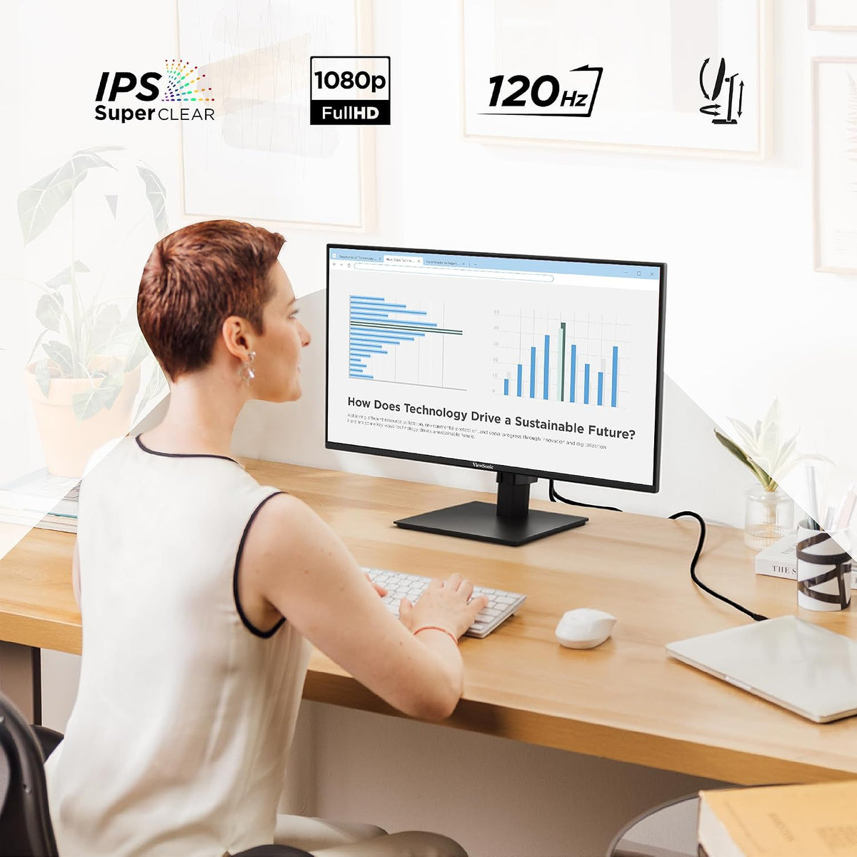 ViewSonic VA2748-MHJ Monitor de 27 pulgadas 1080p, pantalla IPS con...