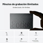 Pocket Grabadora de voz AI, transcripción automática, tomador de notas AI