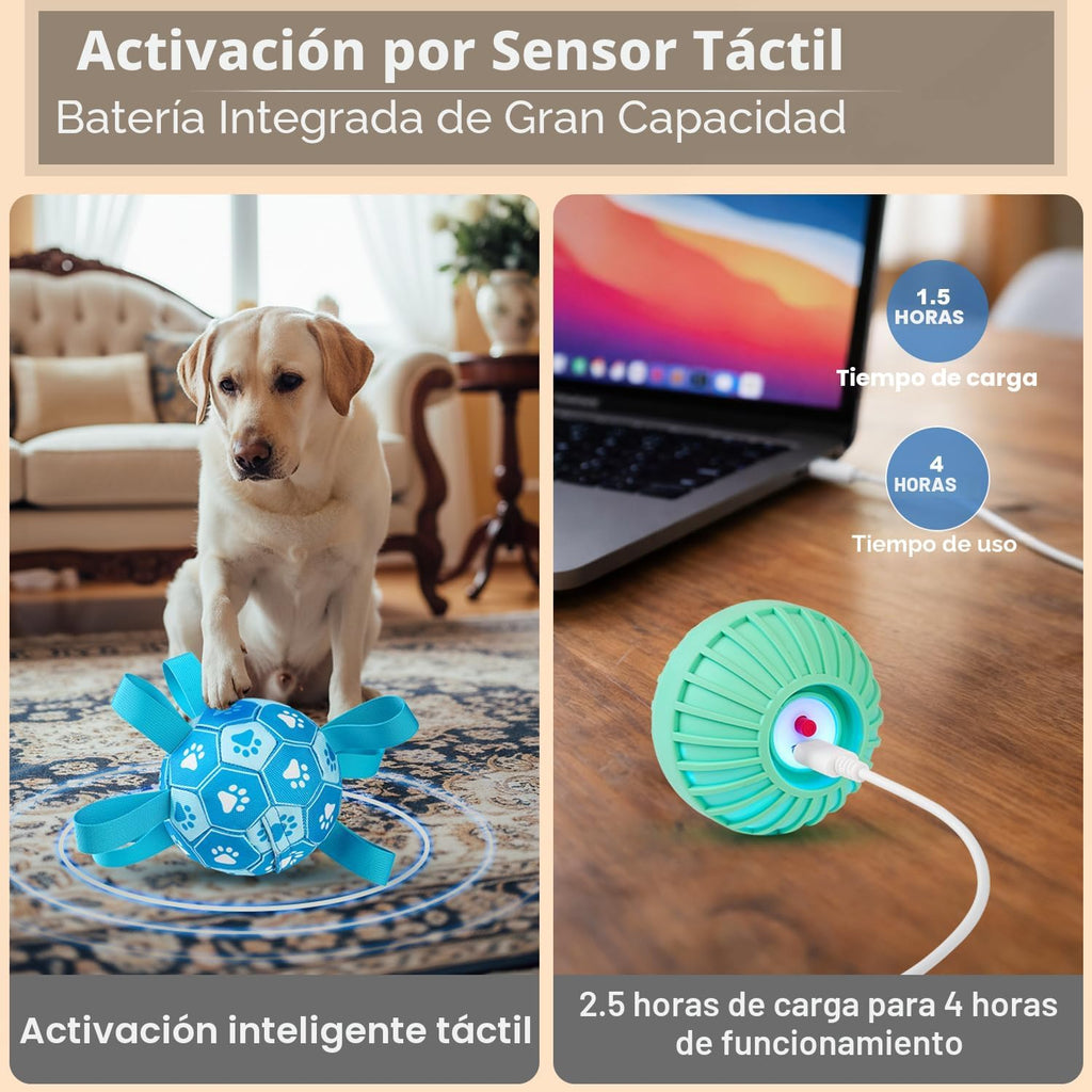Juguetes interactivos para perros, pelota de fútbol para perros