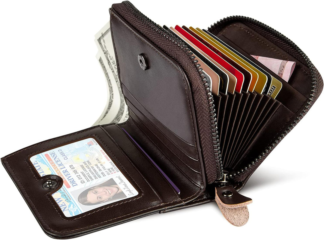 HUANLANG Billetera para hombre con bloqueo RFID, multitarjetero, bi...