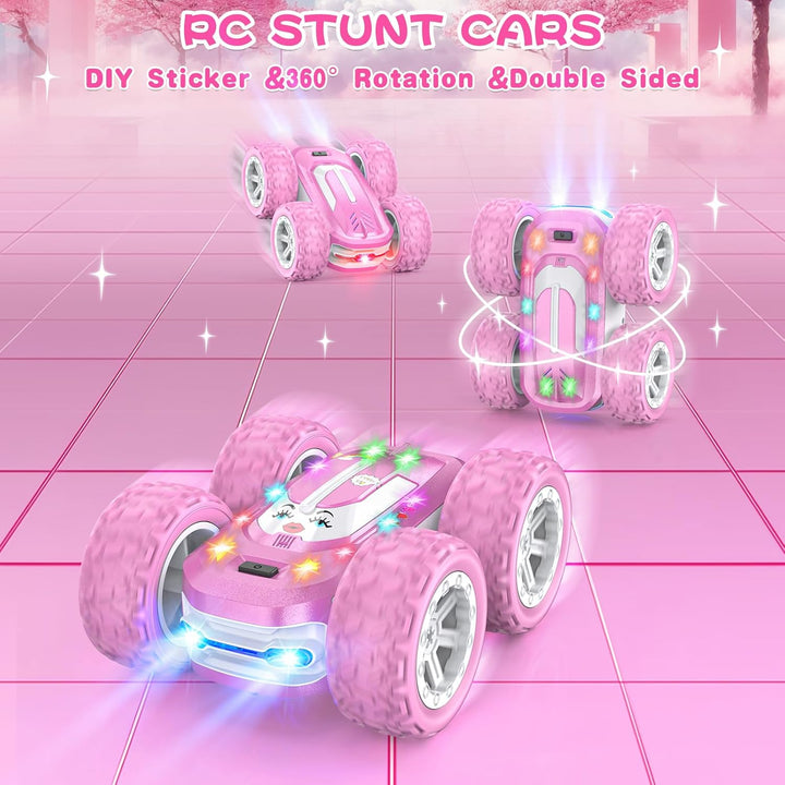 Automóvil de juguete rosa con control remoto para niñas, coches RC...