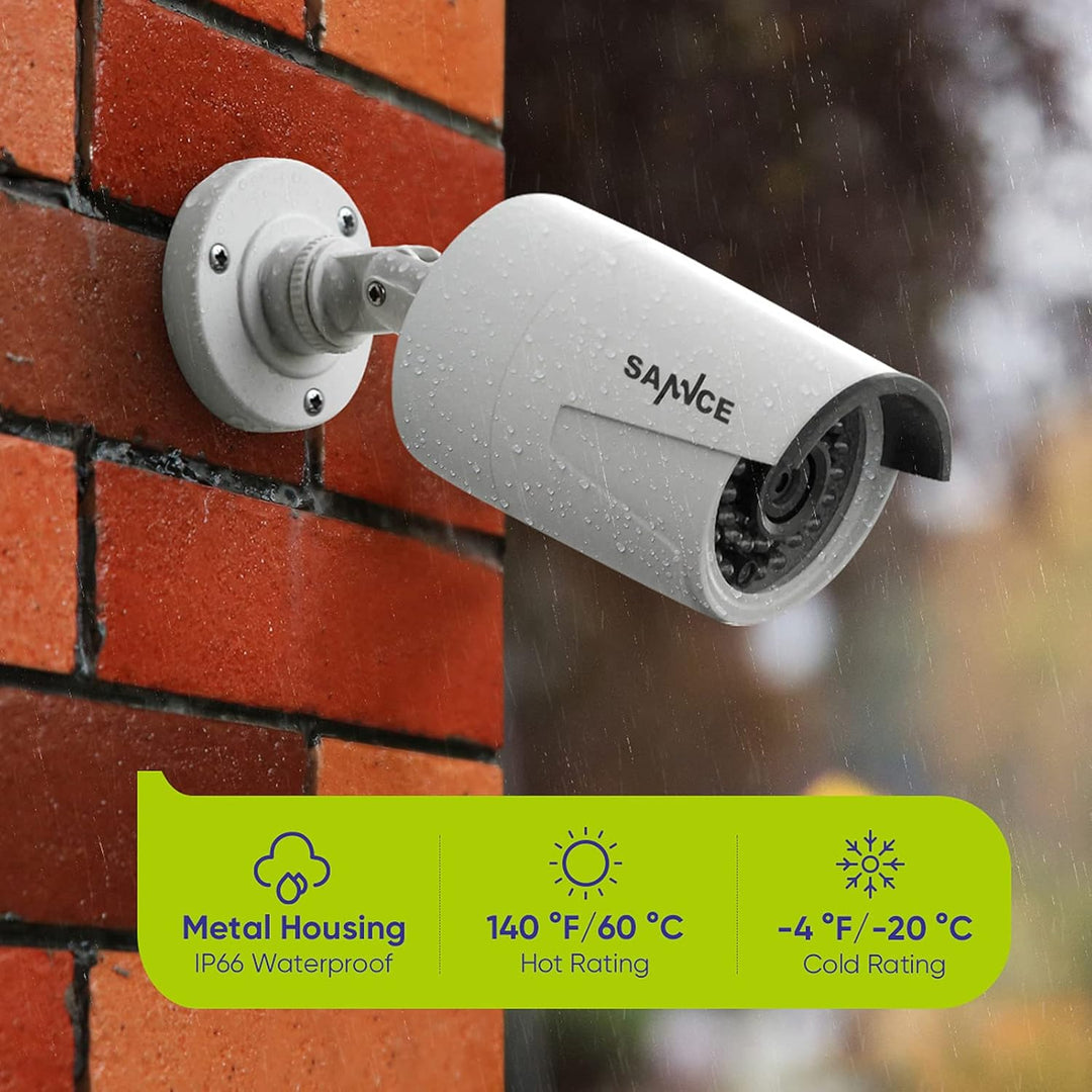 SANNCE Sistema de cámara de seguridad 4K POE - Grabadora NVR de 8 c...