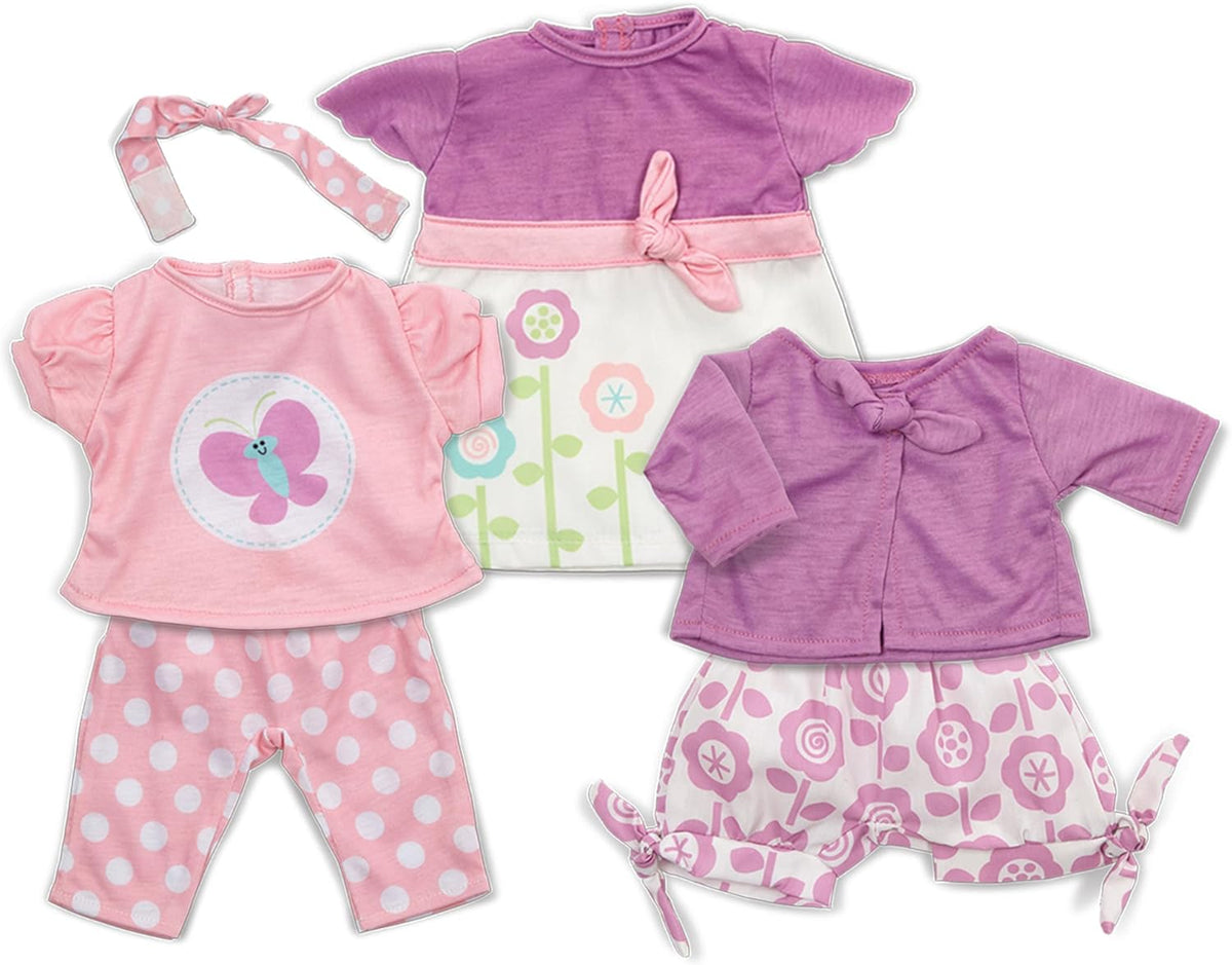 Melissa & Doug Mine to Love Mix & Match - Ropa de muñeca de...