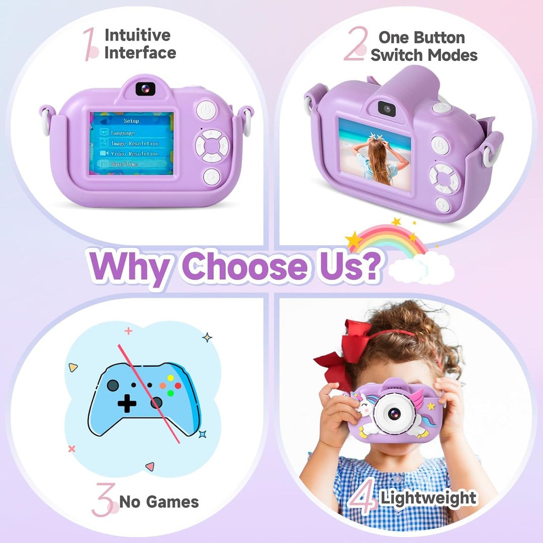 Cámara para niños, juguetes para niños pequeños para niñas y niños,...