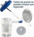 Separador de salsa de grasa de vidrio, 4 tazas, filtro de acero inoxidable