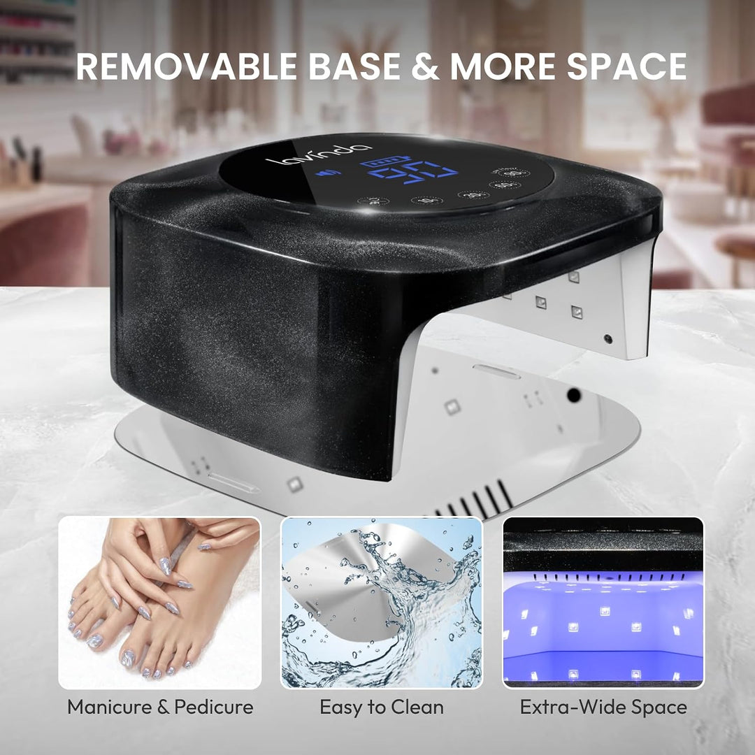 Lavinda Luz UV para uñas de gel, lámpara LED recargable para uñas,...