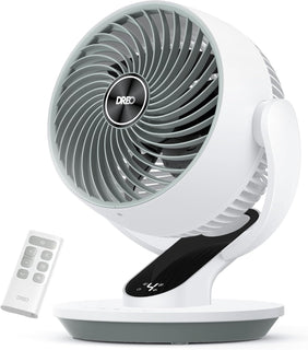 DREO Ventilador oscilante para dormitorio, ventiladores de mesa sil...