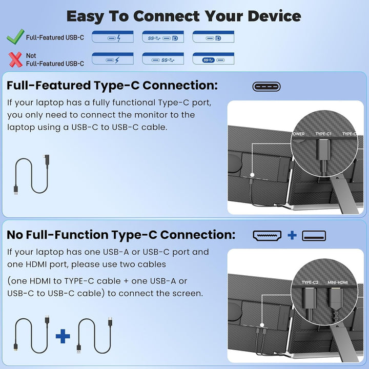 siaviala Extensor de pantalla para laptop de 15.6 pulgadas, FHD 108...
