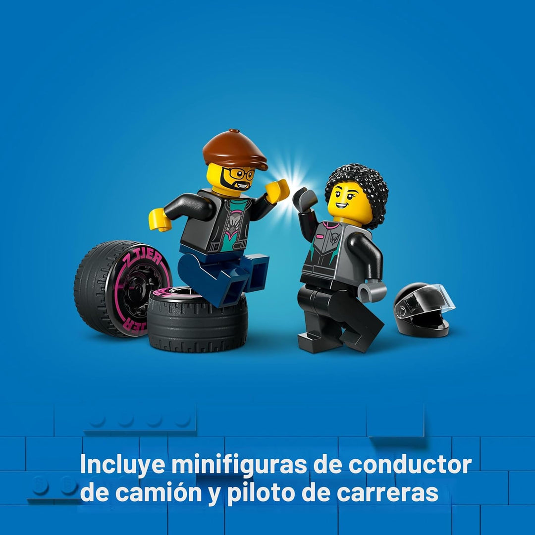 LEGO City Race Car and Car Carrier Truck Toy Playset