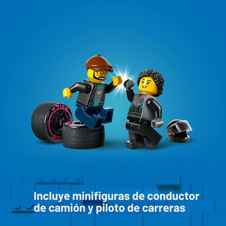 LEGO City Race Car and Car Carrier Truck Toy Playset